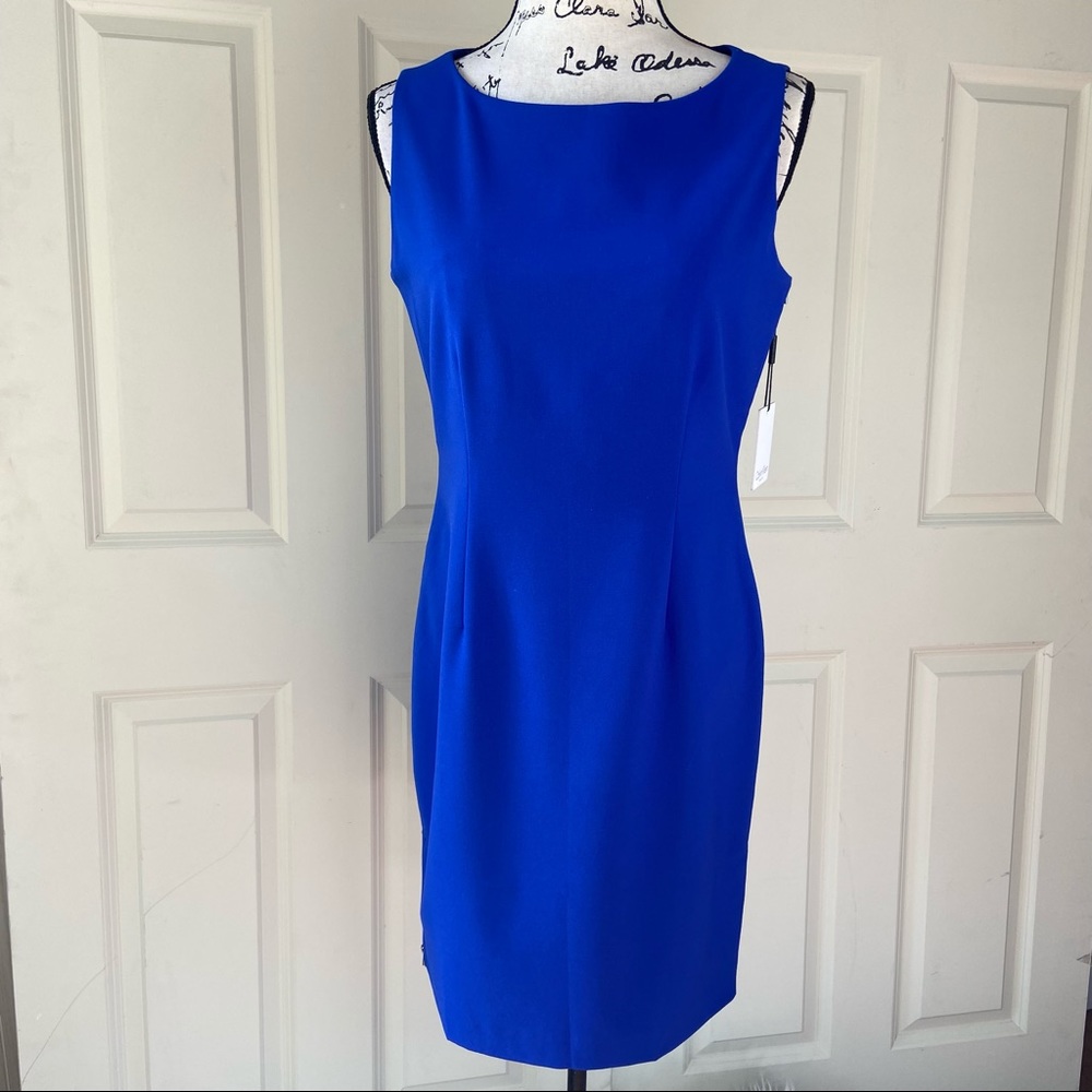 NWT Calvin Klein Side Zippers Sheath Dress